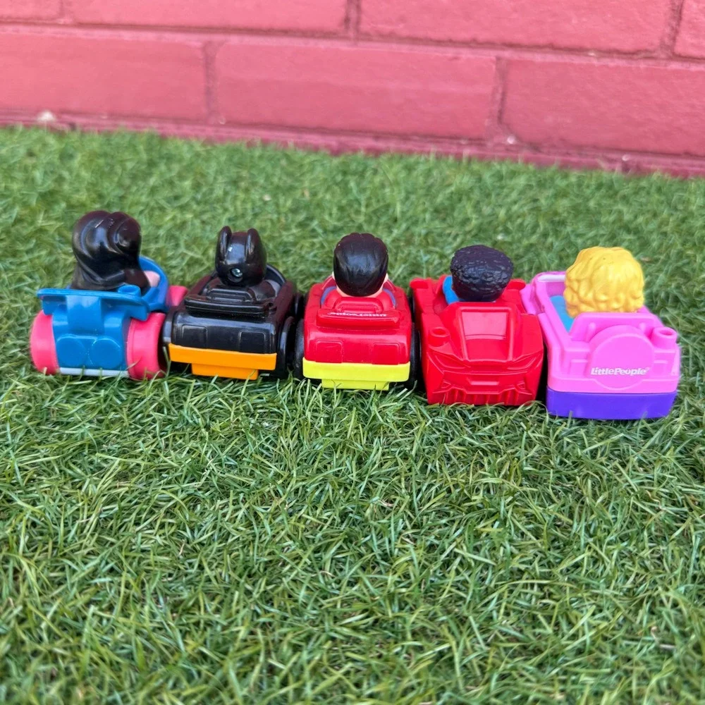 Vtg Fisher Price‎ Little People Wheelies DC Super Friends Batman Superman Wonder